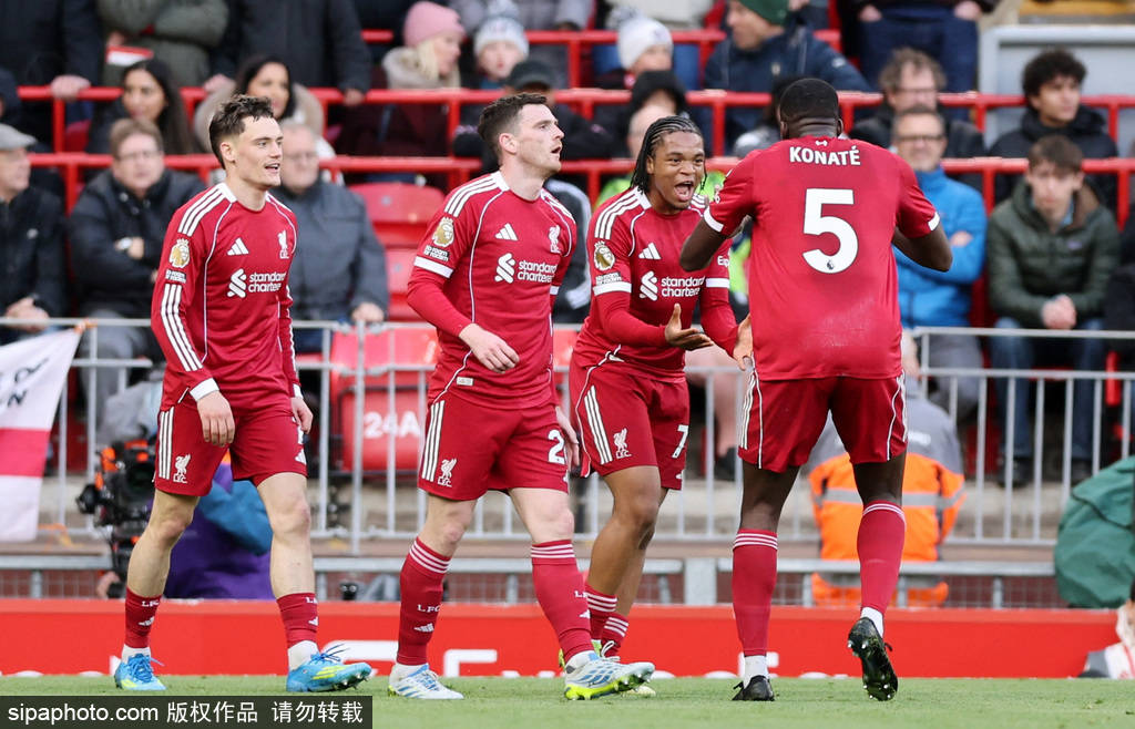英超-恩古莫哈破门萨拉赫建功 利物浦2-0富勒姆止三连败